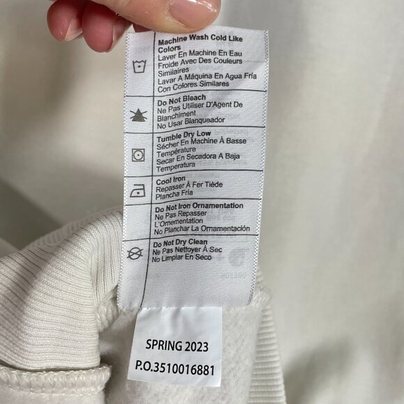 NWOT Carhartt White Relaxed Fit Crewneck Graphic Block‎ Logo Sweatshirt Womens S - Picture 10 of 12